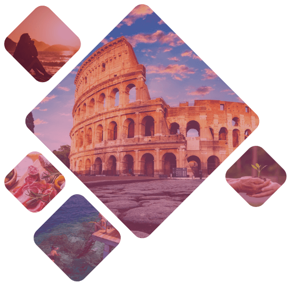 Composição com experiências de viagem